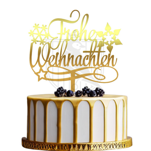 Topper pentru tort Frohe Weihnachten