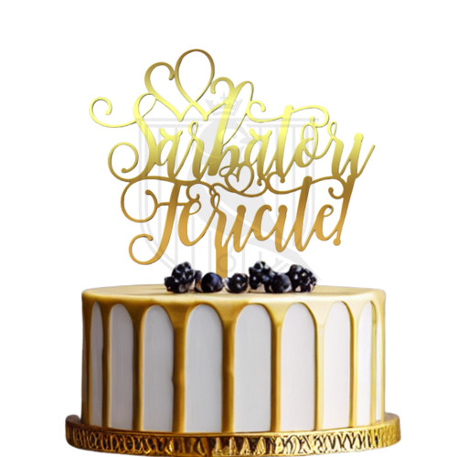 Topper pentru tort Sarbatori Fericite I