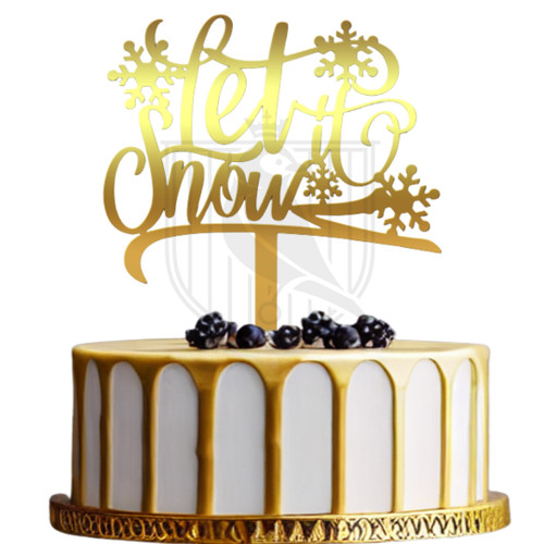 Topper pentru tort Let it snow I