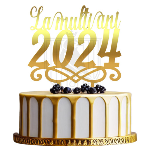 Topper pentru tort La multi ani 2024 MhT