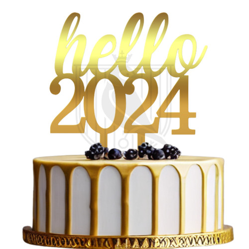 Topper pentru tort Hello 2024 I