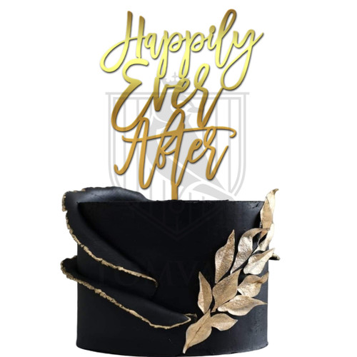 Topper pentru Tort Happily Ever After - Un Punct de Atracție Plin de Farmec pentru Ocazii Speciale