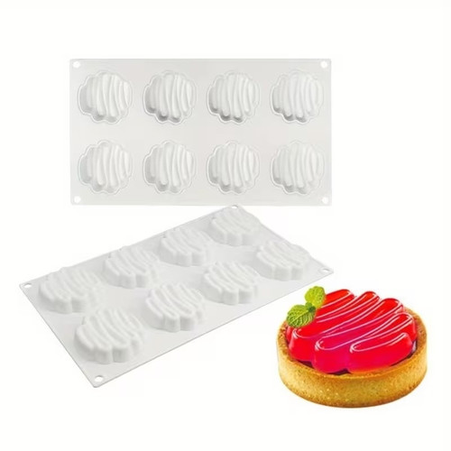 Forma de silicon pentru prajituri cu 8 cavitati - D619