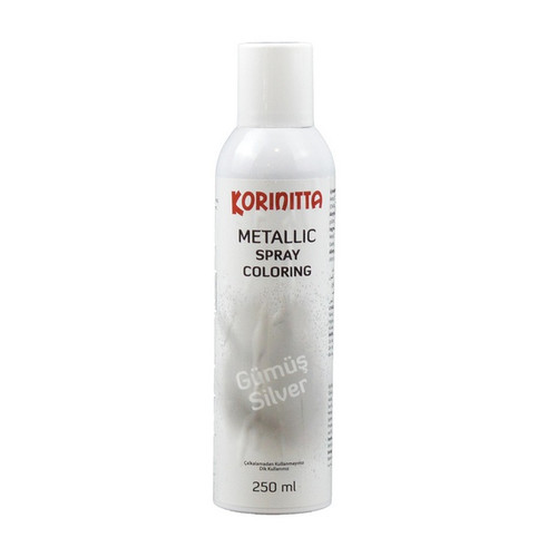 Colorant Spray Argintiu Metalic - 250 ml - Korinitta