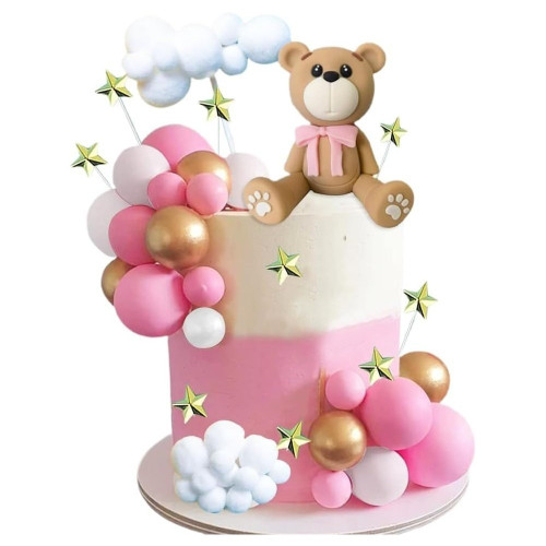 Set decor tort  Ursuleț - 33 piese - T090593