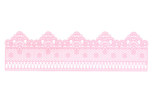 Set 3 dantele comestibile pentru decor - Model 2 - ROZ
