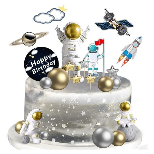 Set pentru ornat torturi - Astronaut, 22 piese - T090605