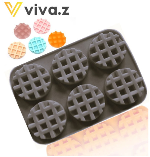 Forma de silicon pentru Waffe (goffre) - 6 cavitati - W01009
