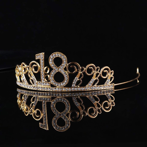 Coronita aurie din metal 18 - 14 x 4 cm - T090269