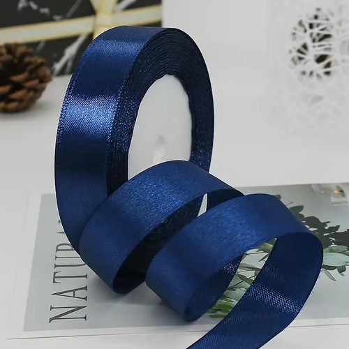Panglica Satin - Albastru inchis - 2 cm x 22,5 m