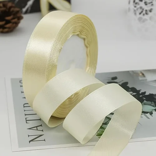 Panglica Satin - Crem - 2 cm x 22,5 m