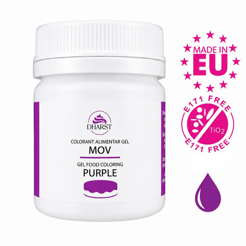 Colorant alimentar gel - MOV - 80g - Dharst