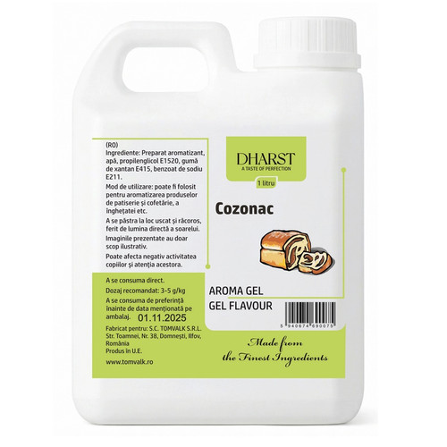 Aromă gel termostabilă – Cozonac – Dharst – 1 L, 1, tomvalk.ro