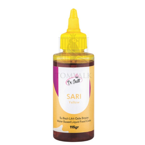 Colorant alimentar lichid pe baza de apa - Dr. Gusto - GALBEN - 115 gr