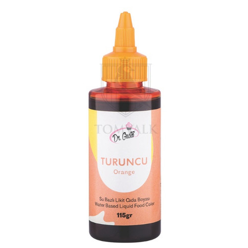 Colorant alimentar lichid pe baza de apa - Dr. Gusto - PORTOCALIU - 115 gr