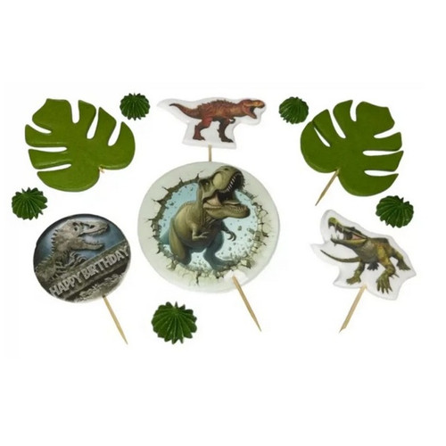 Decoratiuni comestibile din zahar - set KIngdom of dinosaurus