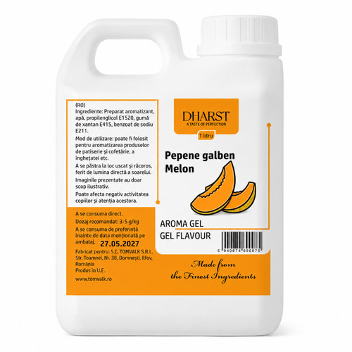 Dharst, Aromă gel termostabilă – Pepene galben – Dharst – 1 L, tomvalk.ro