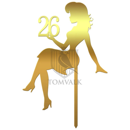 Cake Topper Sitting Lady IV