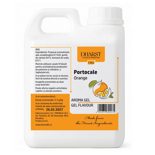 Dharst, Aromă gel termostabilă – Portocale – Dharst – 1 L, tomvalk.ro