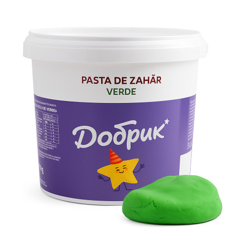 Pasta de zahar  VERDE  1 kg  Dobryk
