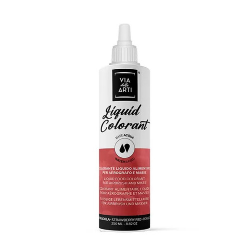 Colorant alimentar lichid hidrosolubil - Via Delle Arti - Strawberry Red - 250 gr