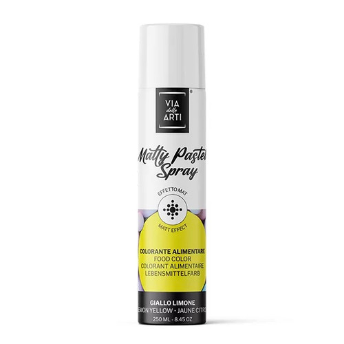 Colorant alimentar spray mat  Galben Lemon  250 ml  Via delle Arti