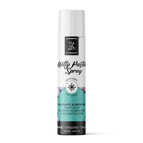 Via delle Arti, Colorant alimentar spray mat  Turcoaz  250 ml  Via delle Arti, tomvalk.ro