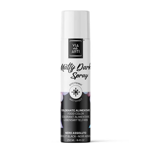 Colorant alimentar spray mat  Negru absolut  250 ml  Via delle Arti