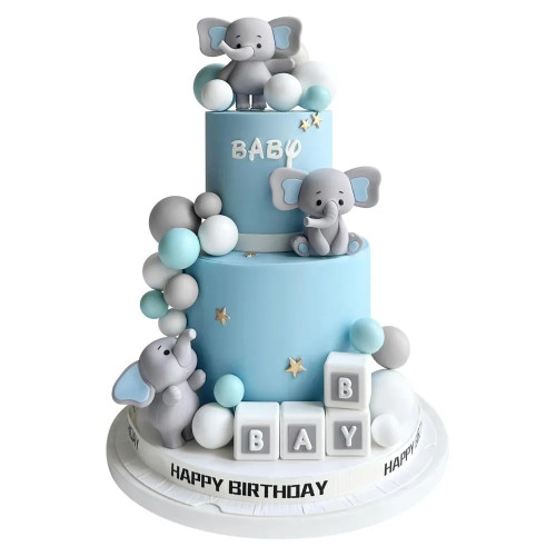 Set pentru ornat torturi - Baby elefant, 28 piese - T090591