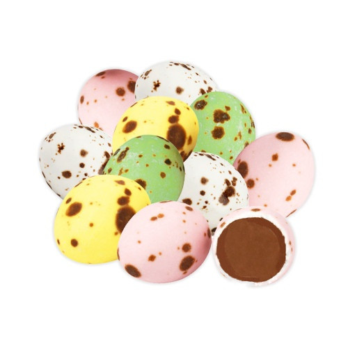 Decoratiuni Ouă Mix color, cu Umplutură de Alune și Ciocolată  1 kg  Ovalette