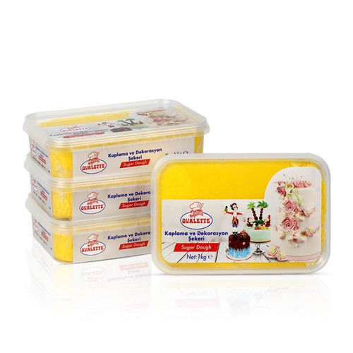 Pasta de zahar pentru decorare și acoperire  GALBEN  Ovalette  1 kg