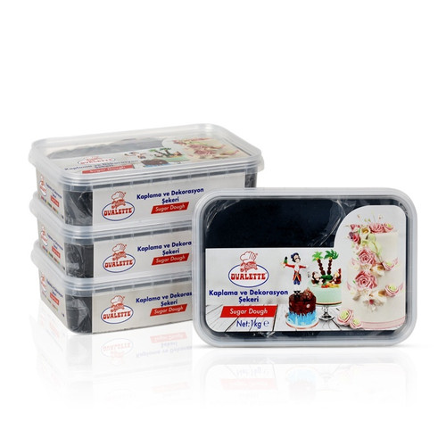 Pasta de zahar pentru decorare și acoperire  NEGRU  Ovalette  1 kg