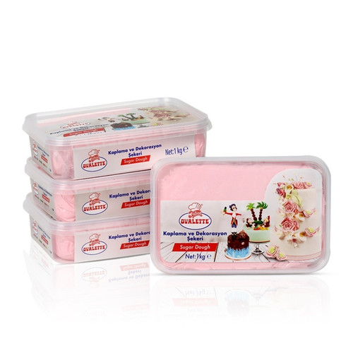 Pasta de zahar pentru decorare și acoperire  ROZ DESCHIS  Ovalette  1 kg