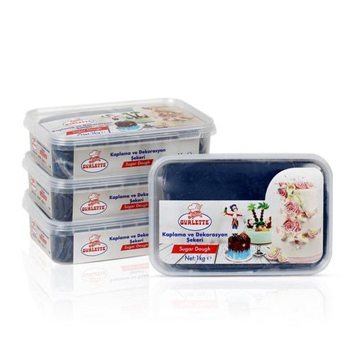 Pasta de zahar, Pasta de zahar pentru decorare și acoperire  NAVY BLUE (ALBASTRU ÎNCHIS)  Ovalette  1 kg, tomvalk.ro