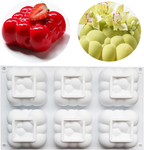 Formă silicon prăjituri 3D Bubble Square