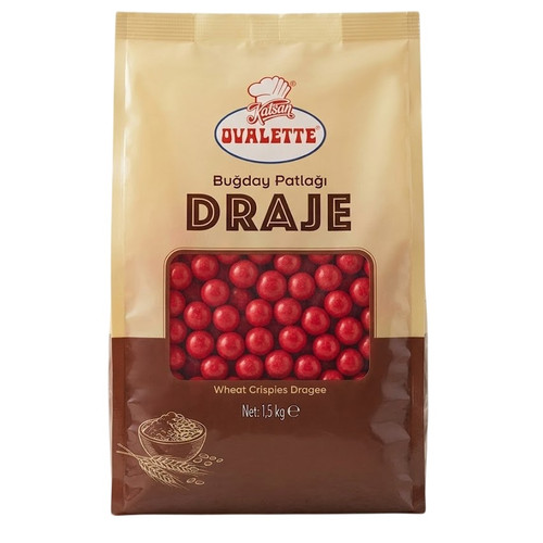 Perle din Orez Expandat 12 mm - ROSU - 1,5 kg, Ovalette