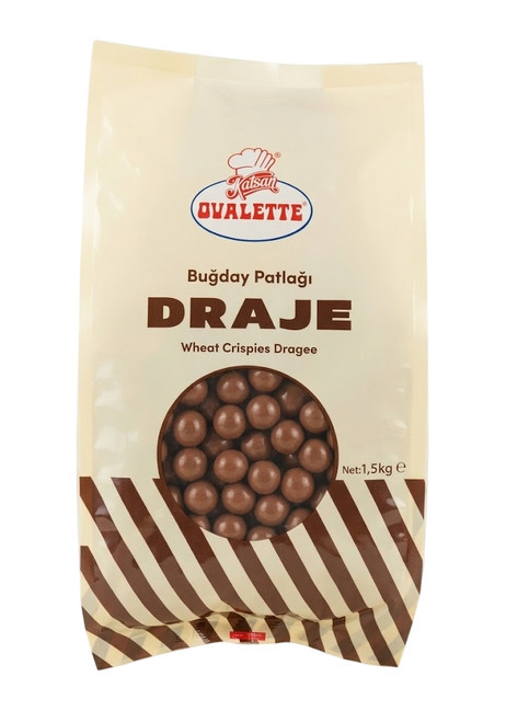 Perle din Orez Expandat 12 mm - Ciocolata cu lapte - 1,5 kg, Ovalette