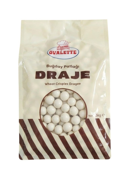 Perle din Orez Expandat 12 mm - Ciocolata alba - 1,5 kg, Ovalette