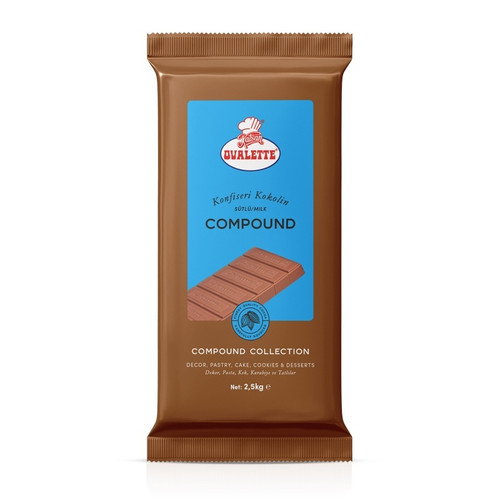 Cuvertură compound cu lapte și cacao Katsan Ovalette 2,5 kg
