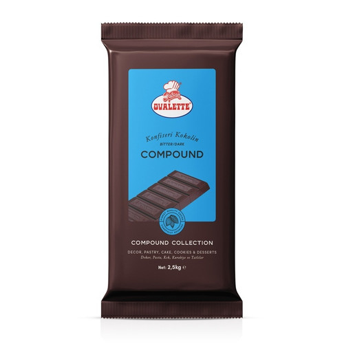 Cuvertură de ciocolată neagră, Katsan Ovalette, 2.5 kg