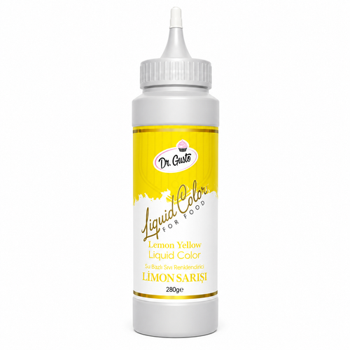 Colorant alimentar lichid pe baza de apa - Dr. Gusto - Galben Lemon - 280 gr