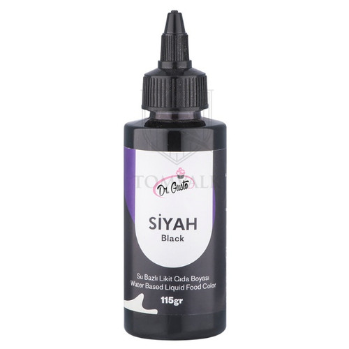 Colorant alimentar lichid pe baza de apa - Dr. Gusto - NEGRU - 115 gr