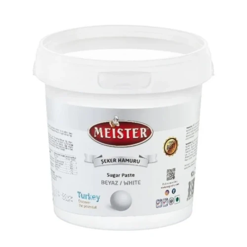 Evenimente / Sarbatori, Pasta de zahar - ALB - 1 kg - Meister, tomvalk.ro