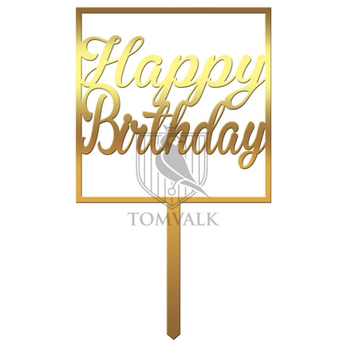 Topper tort Happy Birthday HBD-P25 cu piciorușe – 13 cm