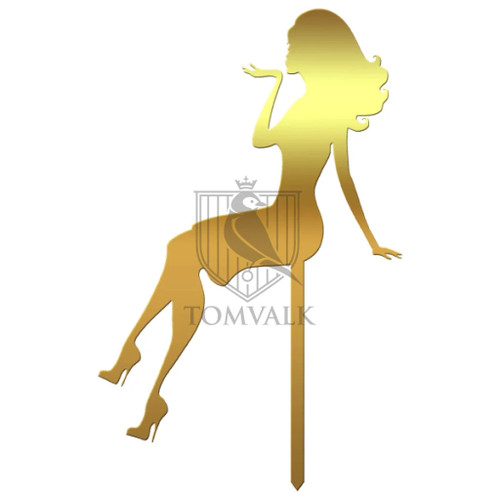Cake toppers, Topper tort Sitting Lady – STL05 – 16 cm, tomvalk.ro