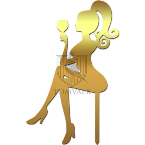 Cake Topper Sitting Lady Rf