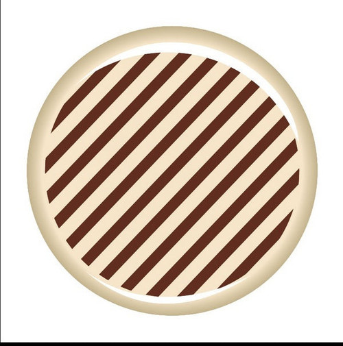 Decoratiuni din ciocolata - disc decor dungi alb/negru - cutie 288 buc