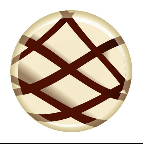 Decoratiuni din ciocolata - disc decor dungi - cutie 288 buc