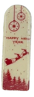 Decoratiuni din ciocolata - Happy New Year/decor iarna - cutie 144 buc