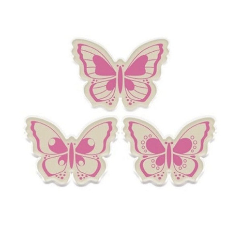 Decoratiuni din ciocolata - Fluture roz- cutie 288 buc